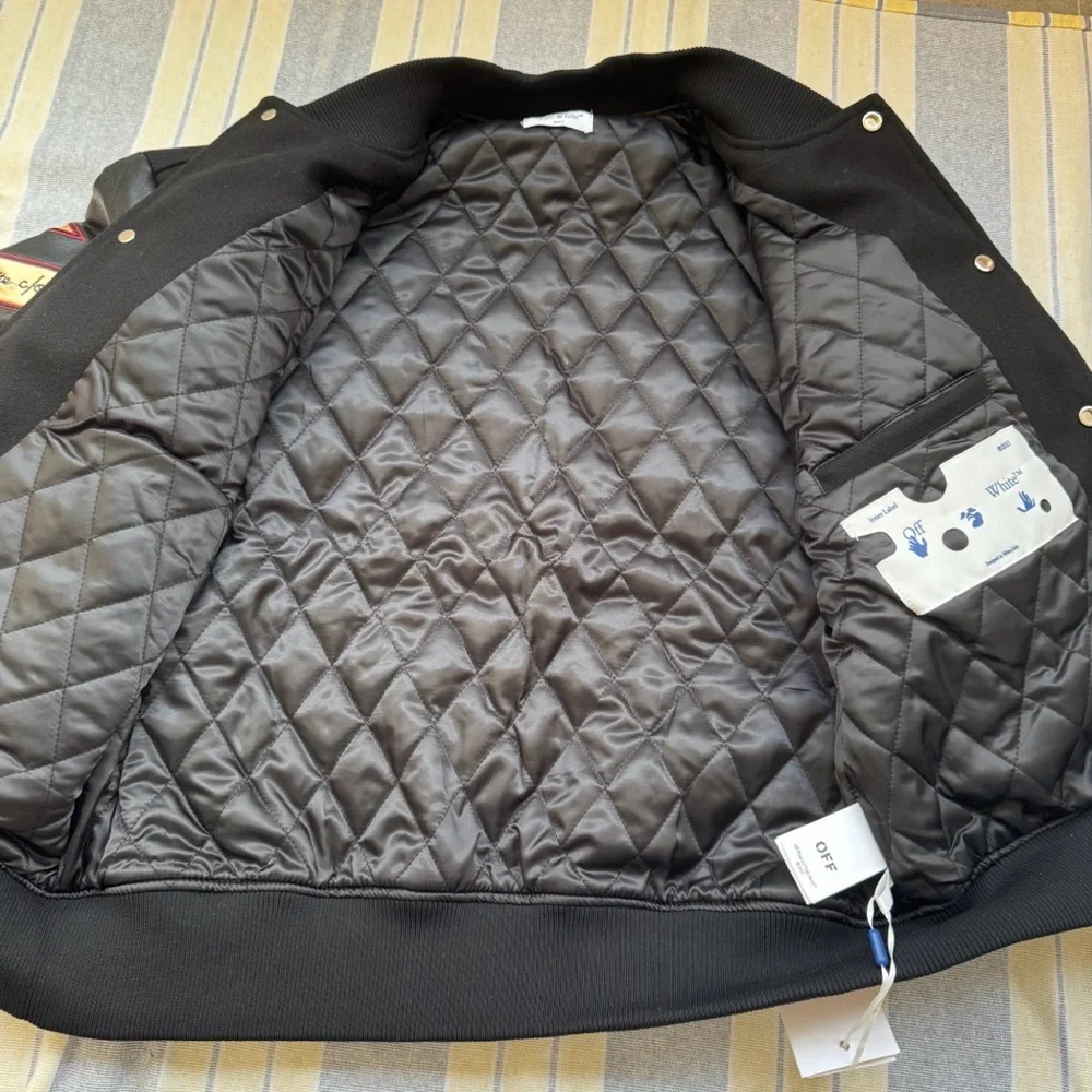 Off-White x AC Milan 125th Anniversary Embroidered Varsity Jacket - Picture 6 of 11